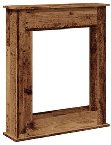 vidaXL Πλαίσιο Τζακιού Όψη Παλαιού Ξύλου 75x20x87,5 εκ. Επεξ. Ξύλο