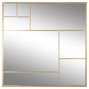 Τοίχο καθρέφτη Home ESPRIT Χρυσό 90 x 2 x 90 cm