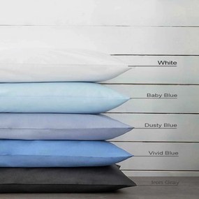 Σεντόνι Unicolors - White Nima Ημίδιπλο 180x260cm Χωρίς Λάστιχο 100% Βαμβάκι