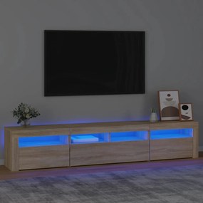 Έπιπλο Τηλεόρασης με LED Sonoma Δρυς 210x35x40 εκ.