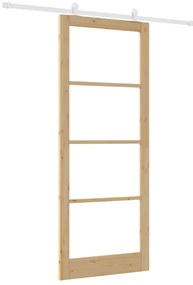 vidaXL Συρόμενη Πόρτα ORKDAL Καφέ 93 x 232 εκ. Ξύλο και μέταλλο