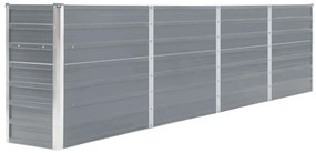 vidaXL Ζαρντινιέρα Ψηλή Γκρι 320 x 40 x 77 εκ. Γαλβανισμένος Χάλυβας