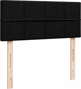 vidaXL Κρεβάτι Boxspring με Στρώμα Μαύρο 120x200 εκ. Υφασμάτινο