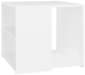 Τραπέζι Βοηθητικό Λευκό 50 x 50 x 45 εκ. από Μοριοσανίδα - Λευκό