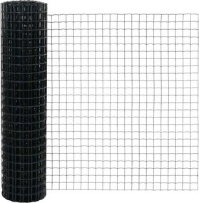 vidaXL Φράχτης Εuro Γκρι 1,2 x 10 m Σίδηρος με επικάλυψη PVC