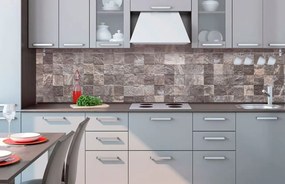 Αυτοκόλλητη φωτοταπετσαρία για πλακάκια πέτρας κουζίνας - 350x60
