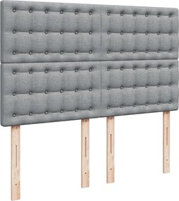 vidaXL Κρεβάτι Boxspring με Στρώμα Αν. Πράσινο 160x200εκ Υφασμάτινο