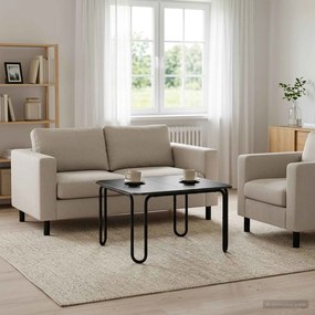 vidaXL Τραπεζάκι σαλονιού Μαύρο 100 x 100 x 45 cm Επεξεργασμένο Ξύλο