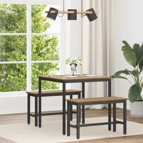 vidaXL Τραπεζαρίες ΜΕΤΑΛΛΟ