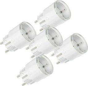 Σετ 5 έξυπνων πριζών Shelly Plug S MTR Gen3 12A (λευκό)