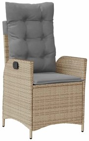 vidaXL Σέτ φαγητού για κήπο 5 pcs Μπεζ συνθετικό ρατάν