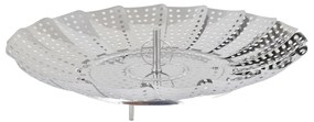 Σουρωτήρι Ατμού Αναδιπλούμενο 01-9205 24cm Ανοξείδωτο Ατσάλι Silver Estia Stainless Steel