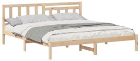 vidaXL Σκελετός Κρεβατιού Καφέ 160 x 200 cm Μασίφ ξύλο πεύκου