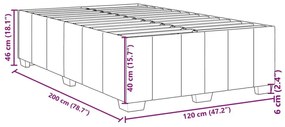 Σκελετός Κρεβατιού Χωρίς Στρώμα Taupe 120x200 εκ. Υφασμάτινο - Μπεζ-Γκρι