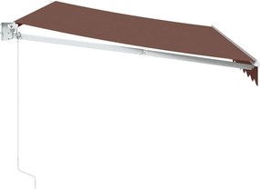 vidaXL Τέντα Πτυσσόμενη Χειροκίνητη Καφέ 350x250 εκ.