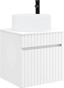 vidaXL Επιτοίχιος νιπτήρας βανίλιας Λευκό 49 x 44,5 x 65,5 εκ