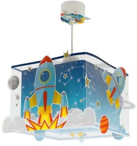 Παιδικό Φωτιστικό Οροφής Rocket 15W E27 ABS Γαλάζιο 63352 ANGO-63352-Πολύχρωμο 63352