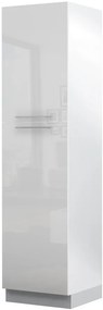Επιδαπέδιο ντουλάπι ψηλό Raval K23-60-2KF-Λευκό - Λευκό γυαλιστερό