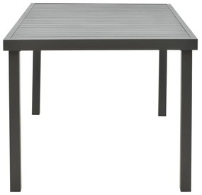 Τραπέζι Kliton pakoworld αλουμινίου ανθρακί 150x80x74εκ (1 τεμάχια)
