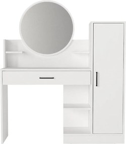 Τουαλέτα με καθρέπτη Andera Megapap χρώμα λευκό 123,9x35x144,4εκ.