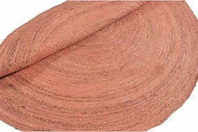 Στρογγυλό Χαλί Καλοκαιρινό (Φ150) Polcarpet Jute Plain Coral