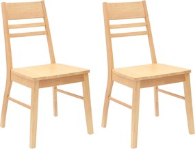 vidaXL Καρέκλες φαγητού 2 pcs Φυσικό 43 x 54 x 89 εκ.
