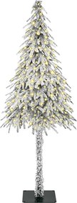 vidaXL Χριστουγεννιάτικο Δέντρο με 300 LED Λευκό 210 cm ΠΕ και Ατσάλι