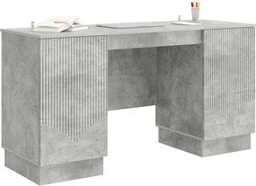 vidaXL Γραφείο Γκρι Σκυροδέματος 142,5 x 50 x 75 εκ.