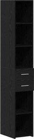 vidaXL Ντουλάπι αποθήκευσης 2 pcs Μαύρη Οξυά 30 x 42,5 x 225 εκ