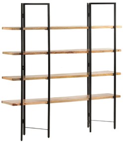 vidaXL Βιβλιοθήκη με 4 Επίπεδα 160 x 35 x 160 εκ. Μασίφ Ξύλο Μάνγκο