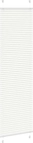 vidaXL Πλισέ περσίδα Λευκό 55x200 cm Πλάτος υφάσματος 54,4 cm