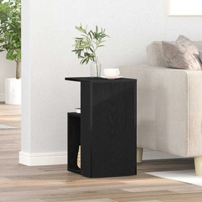 vidaXL Τραπέζι πλευράς Μαύρο Δρυς 36x30x56 εκ Επεξεργασμένο ξύλο