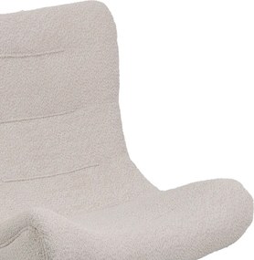 Πολυθρόνα-μπερζέρα Silla pakoworld μπουκλέ ύφασμα σε μπεζ απόχρωση 97x80x100εκ