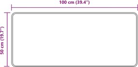 vidaXL Χαλί Runner MARSA Άμμος 50 x 100 cm Πολυέστερ και PVC