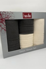 Stewehome Σετ 4 τεμαχίων πετσέτες μπάνιου με βαμβάκι 50x90 cm