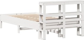 vidaXL Σκελετός Κρεβ. Χωρίς Στρώμα Λευκό 120x200 εκ Μασίφ Πεύκο