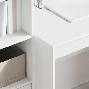 vidaXL Γραφείο με συρτάρι με ράφι με αποθήκευση 2 pcs Λευκό