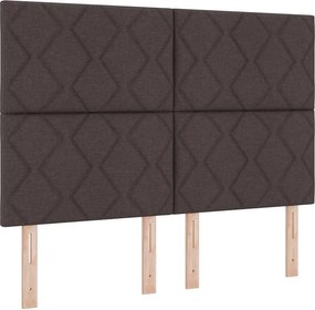 vidaXL Κεφαλάρι Σκούρο Καφέ 144 cm ύφασμα