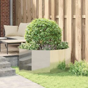 VidaXL Γλάστρα Ασημί 120 x 120 x 50 εκ Επικαλυμμένος Χάλυβας