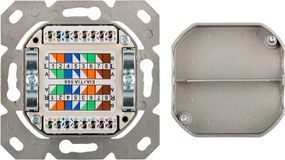 GOOBAY επιτοίχια πρίζα CAT 6 68244, 2x RJ45, 80x80mm, λευκή
