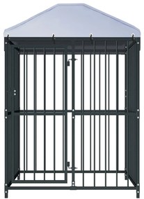vidaXL Κλουβί Σκύλου Εξωτερικού Χώρου 120 x 120 x 150 εκ. με Στέγαστρο
