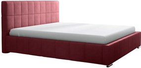 Επενδυμένο κρεβάτι Leon-Kokkino-120 x 200