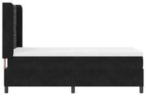 vidaXL Κρεβάτι Box Spring με Στρώμα  Μαύρο 90x190 εκ. Βελούδο