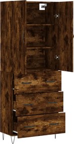 vidaXL Ντουλάπι Καπνιστή Δρυς 69,5x34x180 εκ. από Επεξεργασμένο Ξύλο