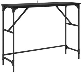 vidaXL Τραπέζι κονσόλας Μαύρη Οξυά 100 x 32 x 75 εκ Επεξεργασμένο ξύλο