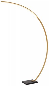 Φωτιστικό Επιδαπέδιο Lucide 44700-11-02 CURVE Χρυσό Χρώμα (Gold Coloured)|Μαύρο Ματ (Black Mat) 2700 K