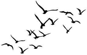 Διακοσμητικό Τοίχου Migration (Σετ 11Τμχ) 279ENZ2590 Black Wallity Μέταλλο