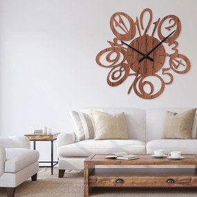 Ρολόι τοίχου  εσωτερικού χώρου ξύλινο clock5 - Clock5-Τικ, 1mx1m