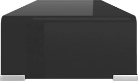 vidaXL Βάση Τηλεόρασης/Οθόνης Μαύρη 60 x 25 x 11 εκ. Γυάλινη