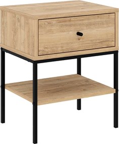 Κομοδίνο Lisa Megapap χρώμα saphhire oak 45x35x56εκ.